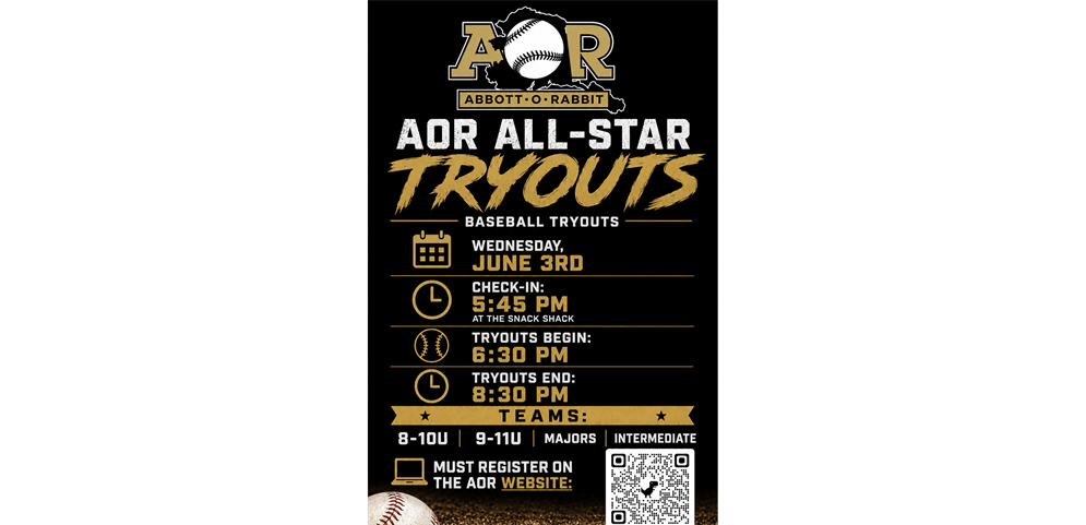 2026 AOR Baseball All-Stars Tryouts